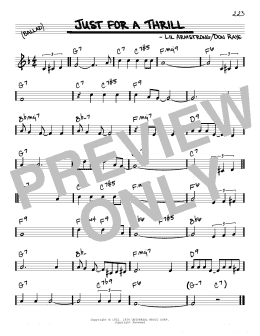 page one of Just For A Thrill (Real Book – Melody & Chords)