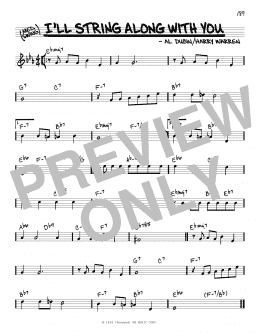 page one of I'll String Along With You (Real Book – Melody & Chords)