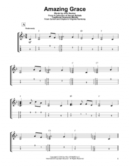 page one of Amazing Grace (Easy Ukulele Tab)