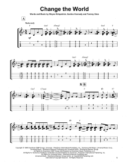 page one of Change The World (Easy Ukulele Tab)