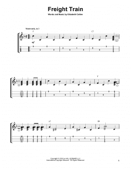 page one of Freight Train (Easy Ukulele Tab)