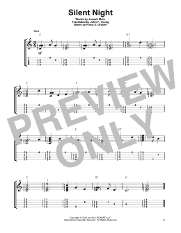 page one of Silent Night (Easy Ukulele Tab)