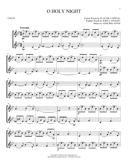 page one of O Holy Night (Violin Duet)