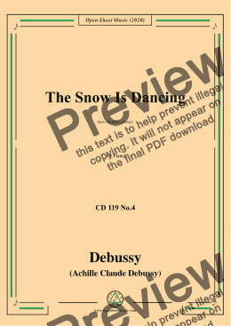 page one of Debussy-The Snow Is Dancing,from Children's Corner,for Piano