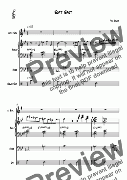 page one of Soft Spot - Alto Sax Solo