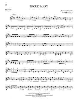 page one of Proud Mary (Marimba Solo)