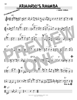 page one of Armando's Rhumba (Real Book – Melody & Chords)