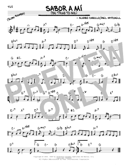 page one of Sabor A Mi (Be True To Me) (Real Book – Melody & Chords)