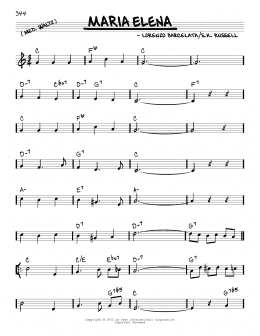 page one of Maria Elena (Real Book – Melody & Chords)