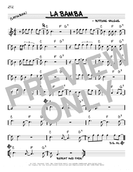 page one of La Bamba (Real Book – Melody & Chords)