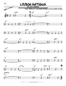 page one of Lisbon Antigua (In Old Lisbon) (Real Book – Melody & Chords)