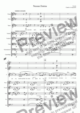 page one of Nessun Dorma