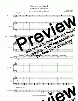 page one of Soundscape No 5- Score and parts