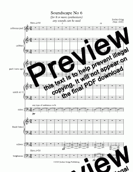 page one of Soundscape No 6 - Score and parts