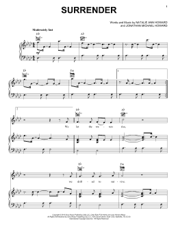 page one of Surrender (Piano, Vocal & Guitar Chords (Right-Hand Melody))