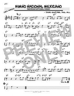 page one of Himno Nacional Mexicano (Mexican National Hymn) (Real Book – Melody & Chords)