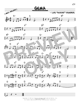 page one of Gema (Real Book – Melody & Chords)