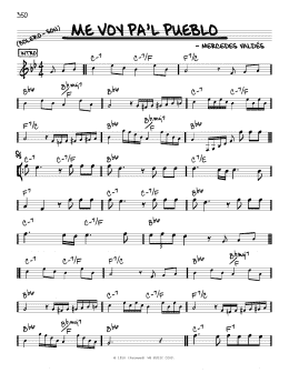 page one of Me Voy Pa'l Pueblo (Real Book – Melody & Chords)