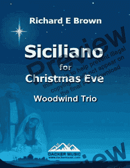 page one of Siciliano for Christmas Eve - Woodwind Trio