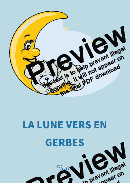 page one of La lune vers en gerbes