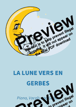 page one of La lune vers en gerbes