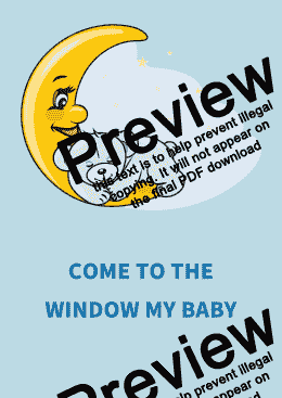 page one of Come To The Window My Baby With Me