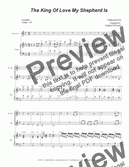 page one of The King Of Love My Shepherd Is (Duet for Bb-Trumpet and French Horn)