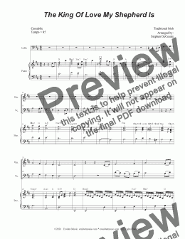 page one of The King Of Love My Shepherd Is (Duet for Violin and Cello)