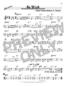 page one of Al Di La (Real Book – Melody & Chords)