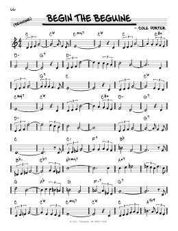 page one of Begin The Beguine (Real Book – Melody & Chords)