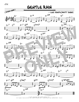 page one of Gentle Rain (Real Book – Melody & Chords)