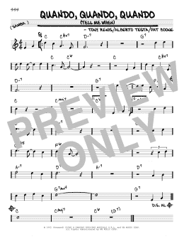 page one of Quando, Quando, Quando (Tell Me When) (Real Book – Melody & Chords)