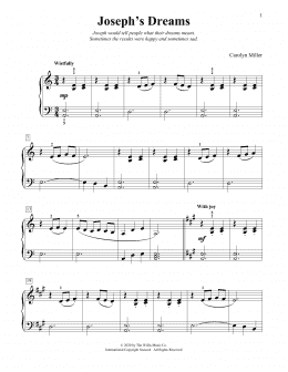 page one of Joseph's Dreams (Educational Piano)