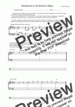 page one of Modulation to the Relative Major.