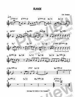 page one of Aubade (Bb instrument)