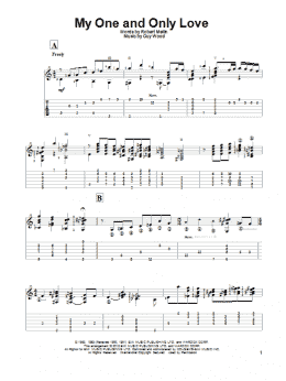 page one of My One And Only Love (Solo Guitar)