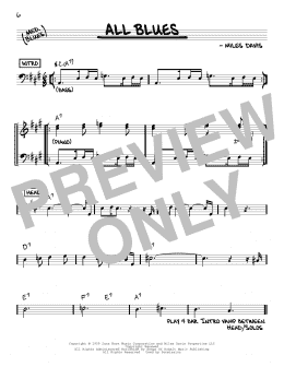 page one of All Blues (Real Book – Melody & Chords)