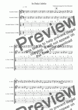 page one of In Dulci Jubilo for Guitar Duet