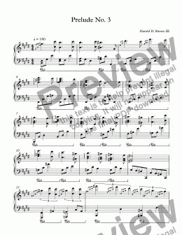 page one of Prelude No. 3