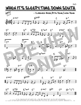 page one of When It's Sleepy Time Down South (Real Book – Melody & Chords)