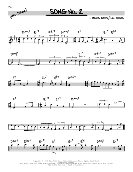 page one of Song No. 2 (Real Book – Melody & Chords)