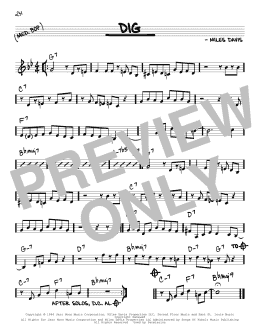 page one of Dig (Real Book – Melody & Chords)