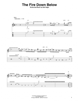 page one of The Fire Down Below (Guitar Tab (Single Guitar))