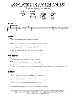 page one of Look What You Made Me Do (Really Easy Guitar)