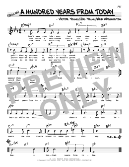 page one of A Hundred Years From Today (High Voice) (Real Book – Melody, Lyrics & Chords)