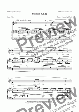 page one of Meinem Kinde, Op.37 no.3