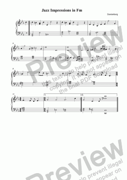 page one of Jazz Impressions in Fm