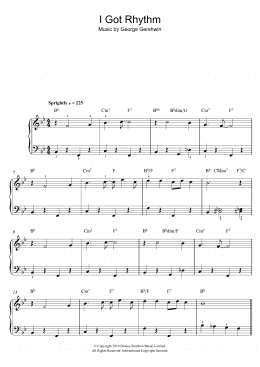 page one of I Got Rhythm (Easy Piano)