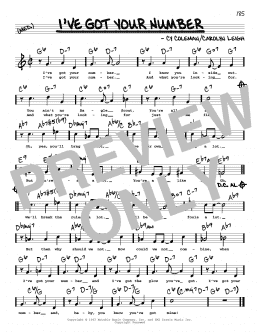 page one of I've Got Your Number (High Voice) (from Little Me) (Real Book – Melody, Lyrics & Chords)