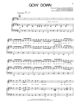 page one of Goin' Down (Piano, Vocal & Guitar Chords (Right-Hand Melody))